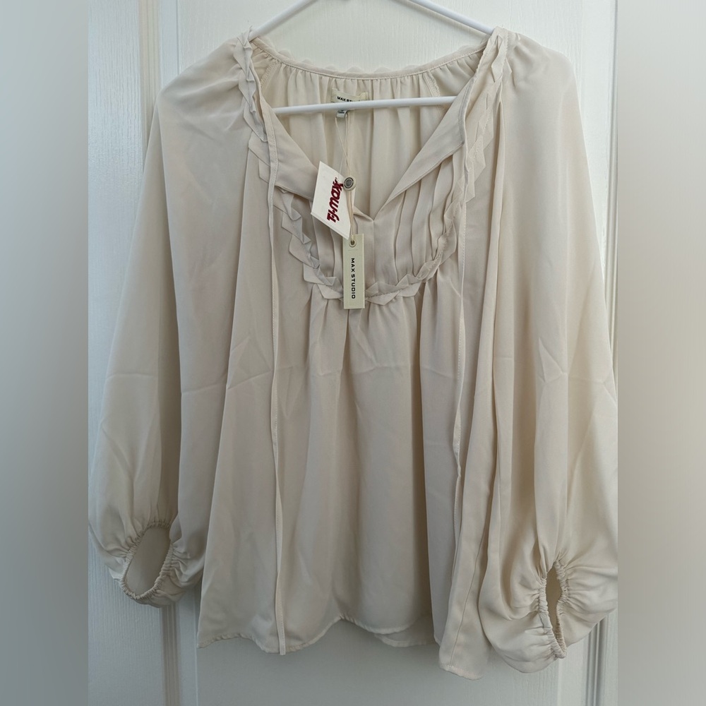 Max Studio Cream Blouse XS